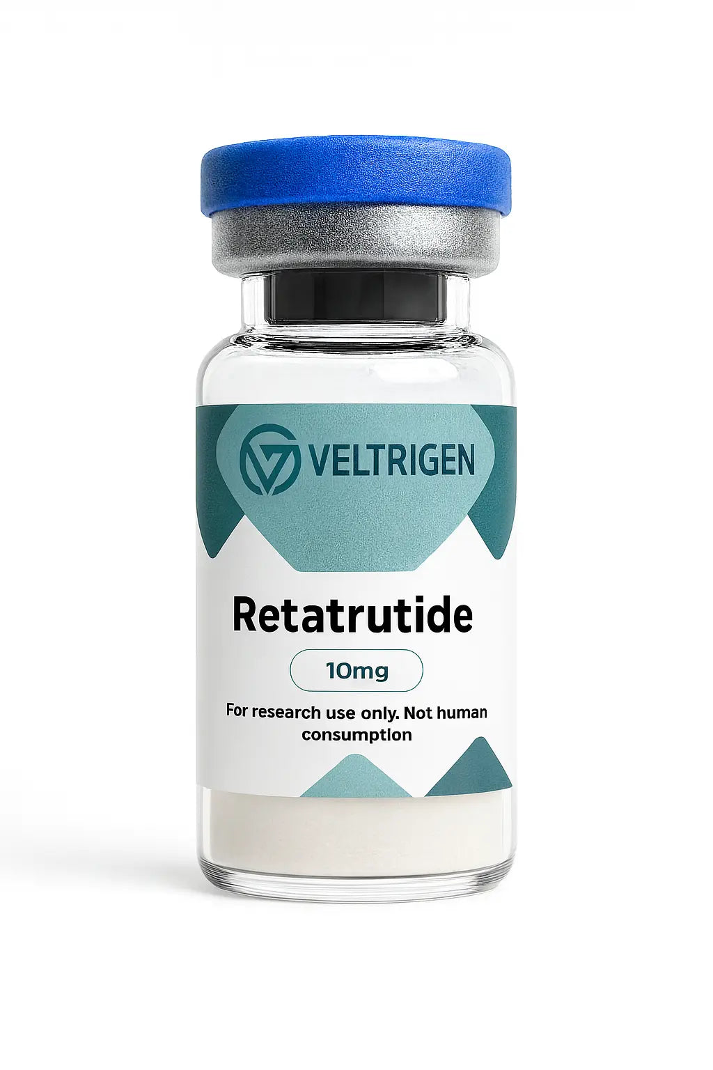 Retatrutide 10mg research peptide vial, third-party tested for purity and consistency. Lyophilized powder for laboratory research use only.