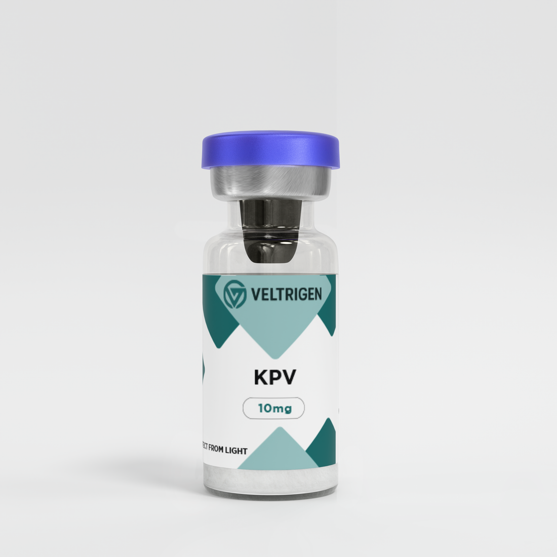 Veltrigen branded research vial "KPV" in the amount of 10mg.