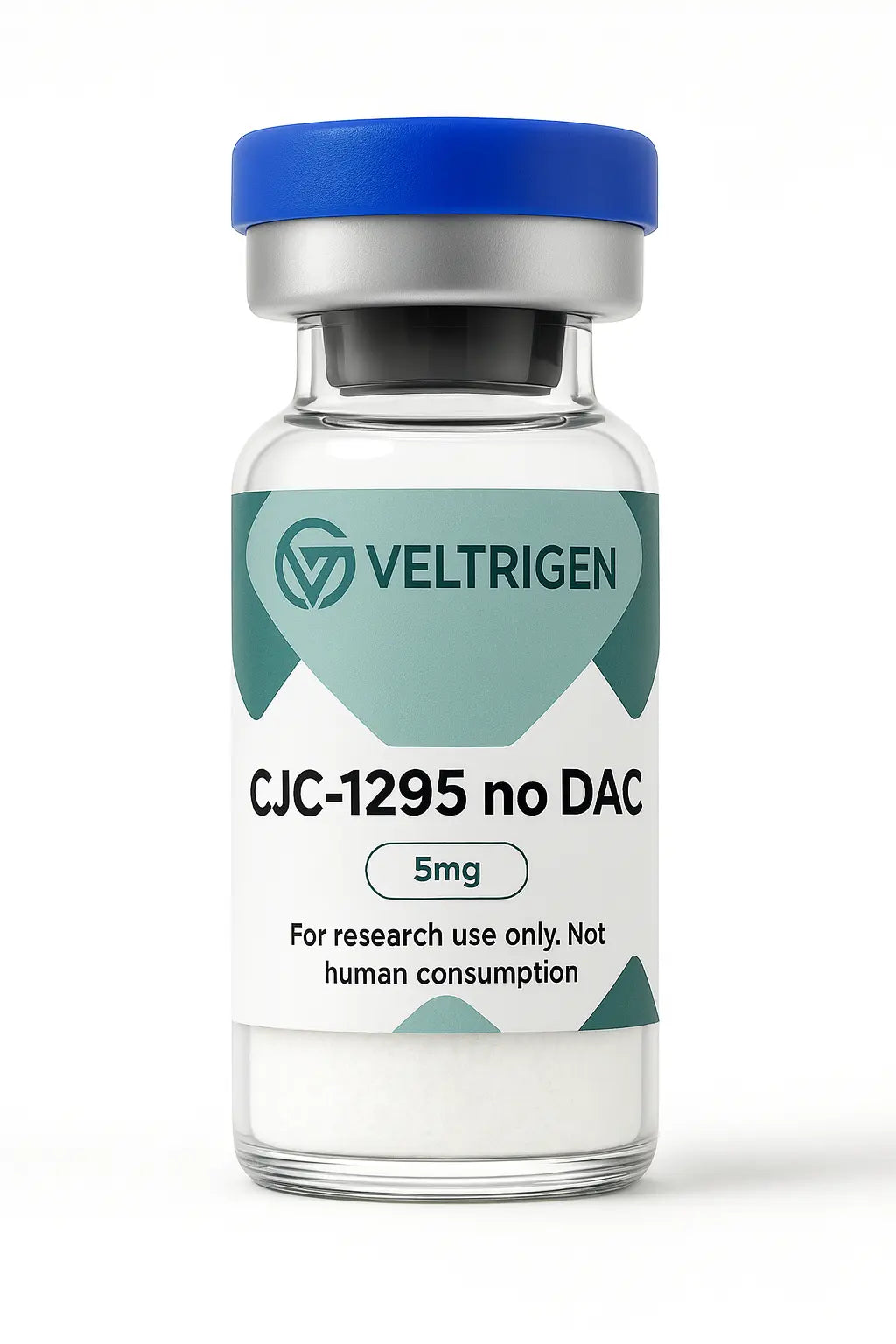 CJC-1295 no DAC 5mg research peptide vial, third-party tested for purity and stability. Lyophilized powder for laboratory research use only.