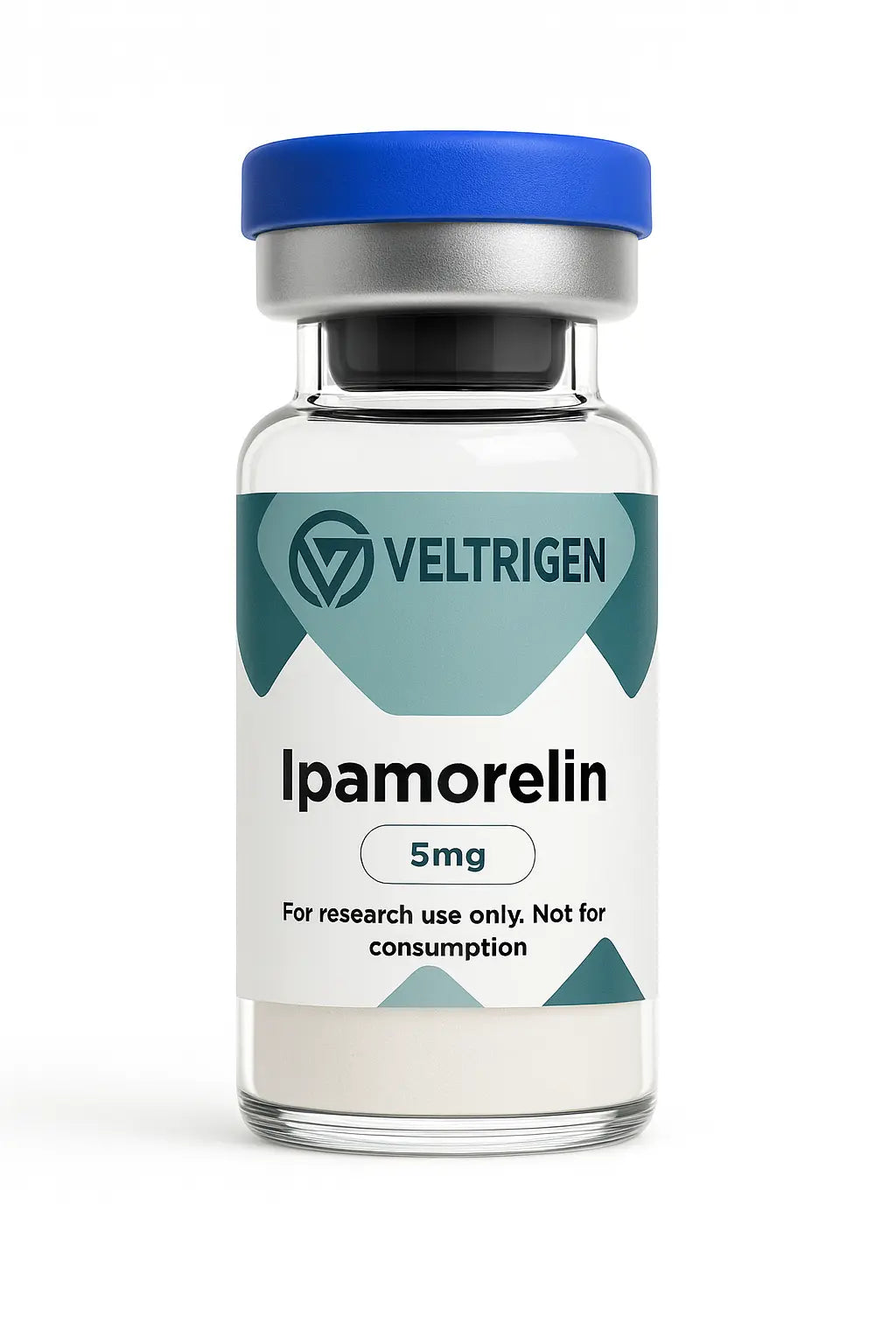 Ipamorelin 5mg research peptide vial, third-party tested for purity and consistency. Lyophilized powder for laboratory research use only.