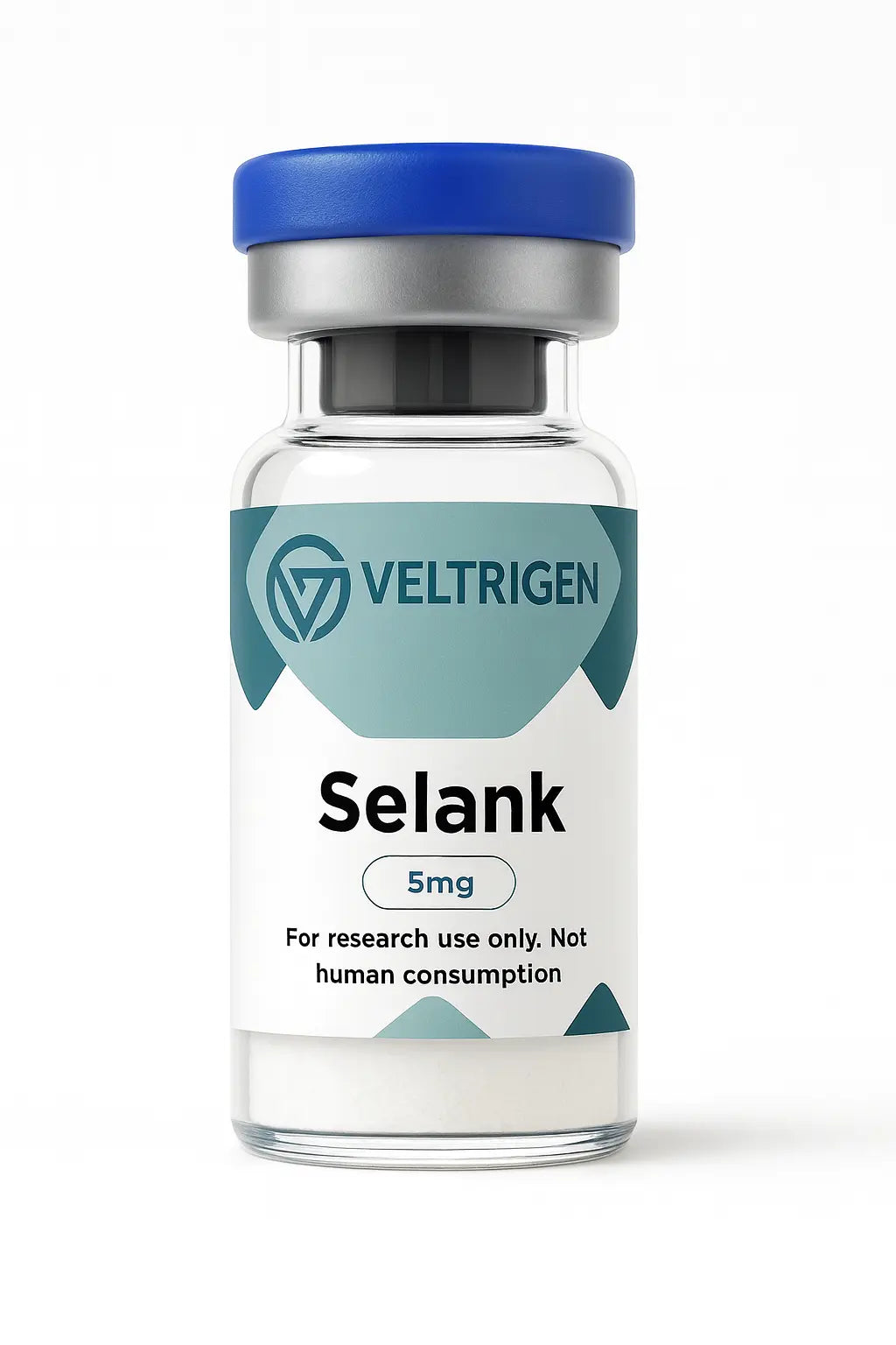 Selank 5mg research peptide vial, third-party tested for purity and consistency. Lyophilized powder for laboratory research use only.